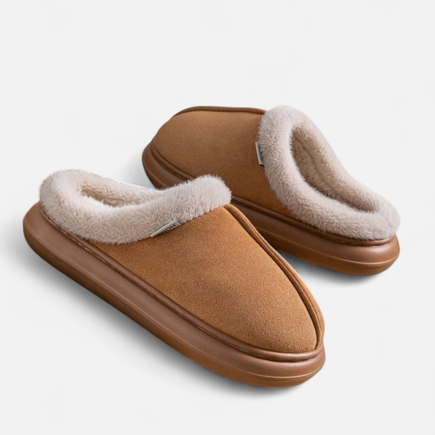 Echwear Women’s Plush Cashmere-Touch Platform Slippers