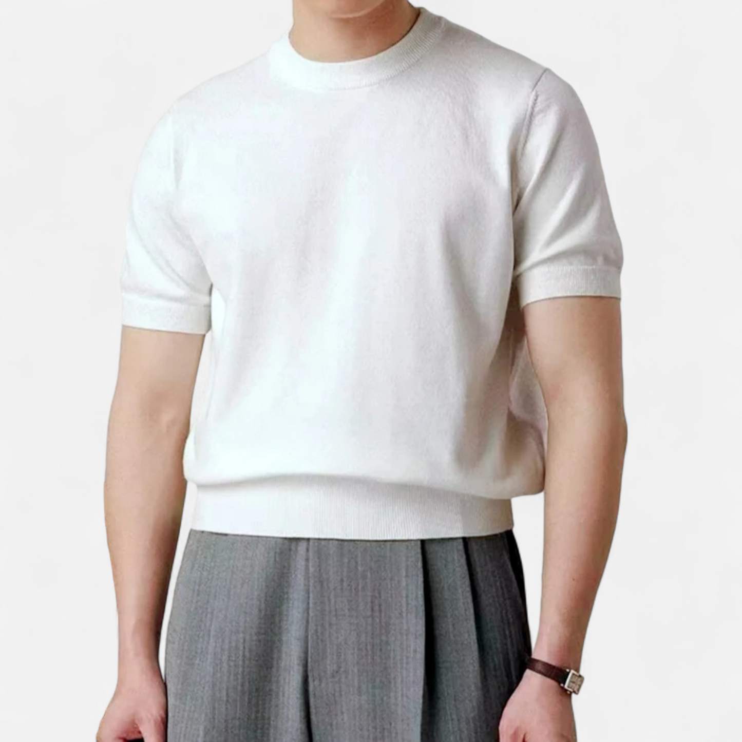 Echwear Men’s Slim-Fit Knitted T-Shirt