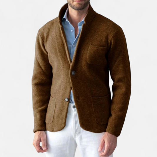 Echwear Men’s Vintage Wool Stand-Collar Jacket