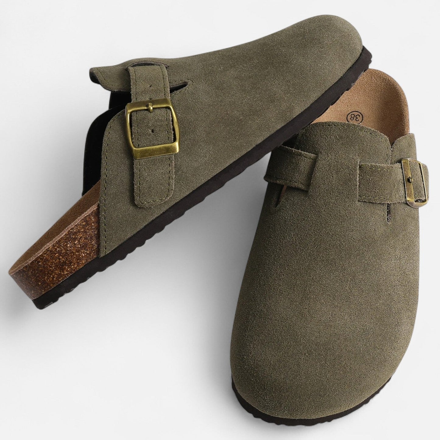Echwear Men’s Suede Mules – Sculpted Clog-Inspired Comfort