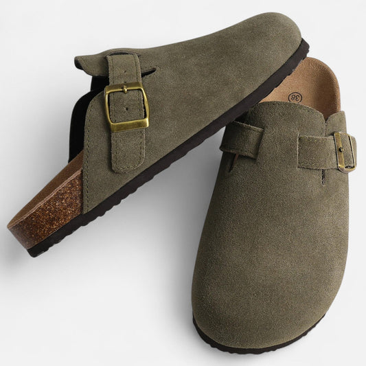 Echwear Men’s Suede Mules – Sculpted Clog-Inspired Comfort