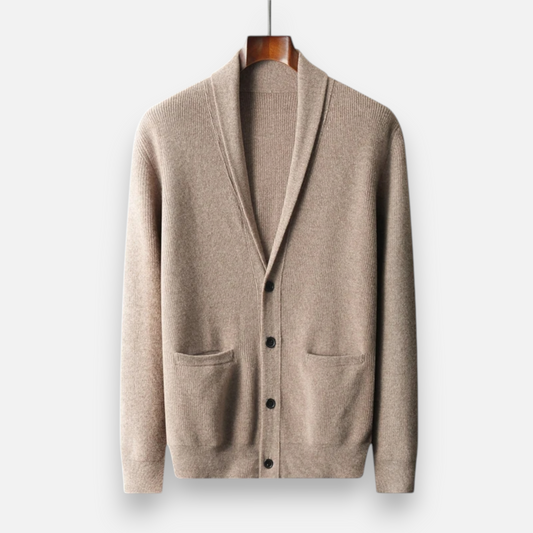 Echwear Men’s Merino Wool Suit-Collar Cardigan