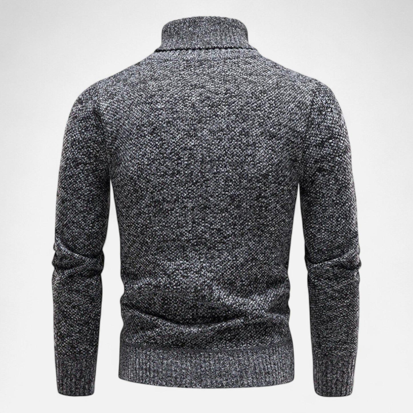 Echwear Men’s Knitted Turtleneck Sweater – Thick Winter Warmth