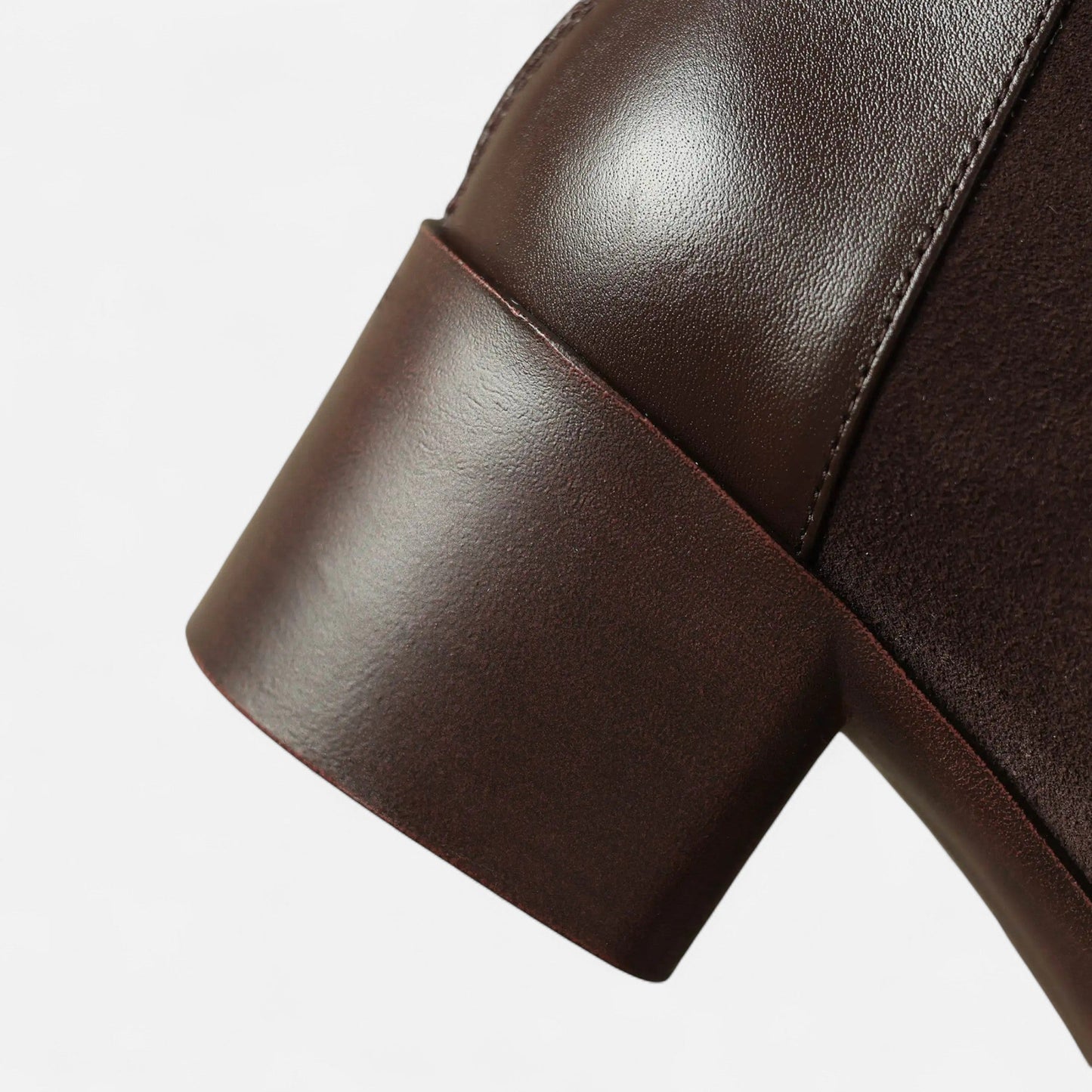 Echwear Women’s Suede Ankle Boots – Square Toe Mid-Heel