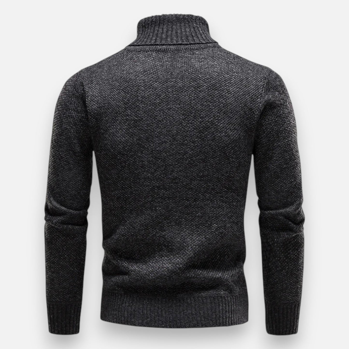 Echwear Men’s Knitted Turtleneck Sweater – Thick Winter Warmth