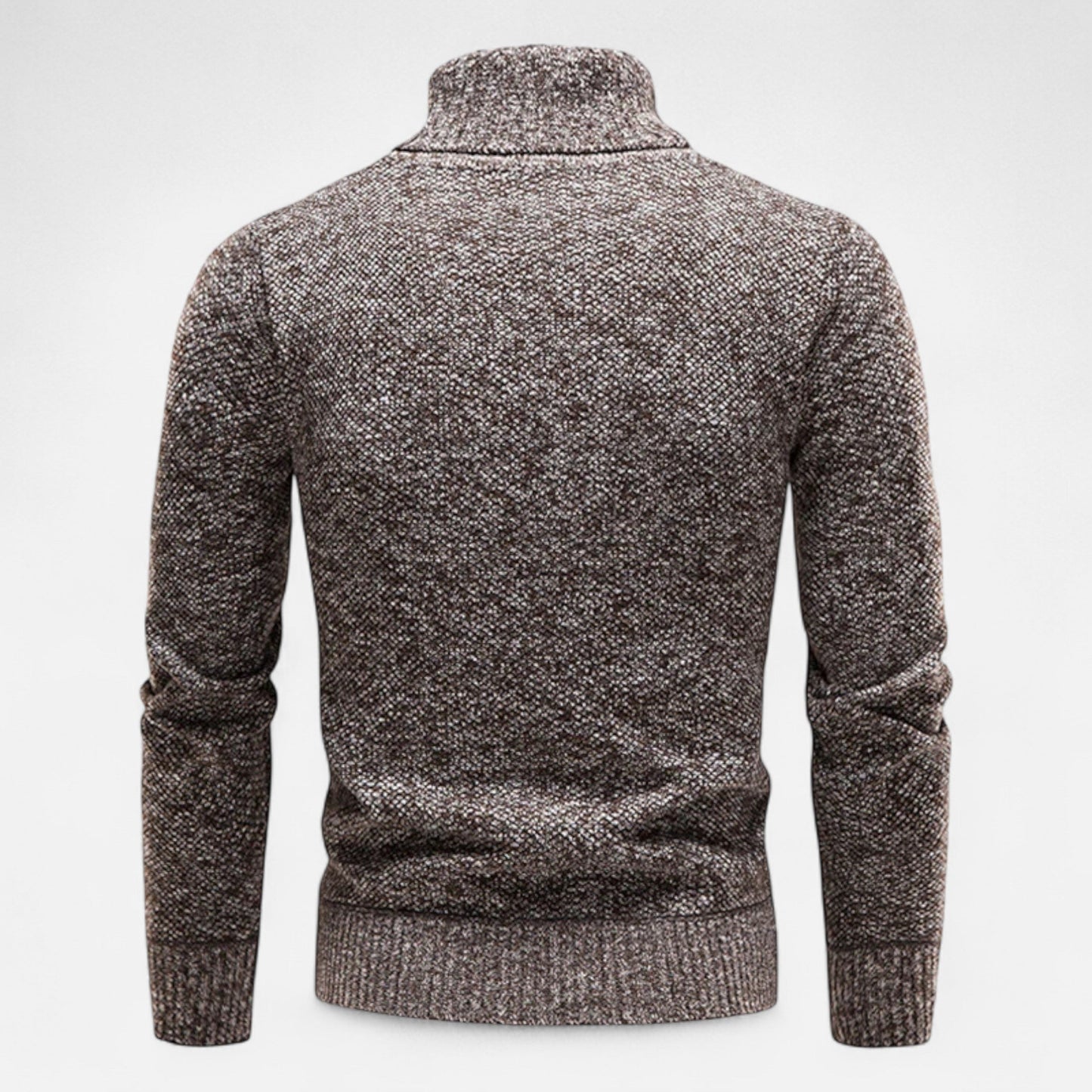 Echwear Men’s Knitted Turtleneck Sweater – Thick Winter Warmth