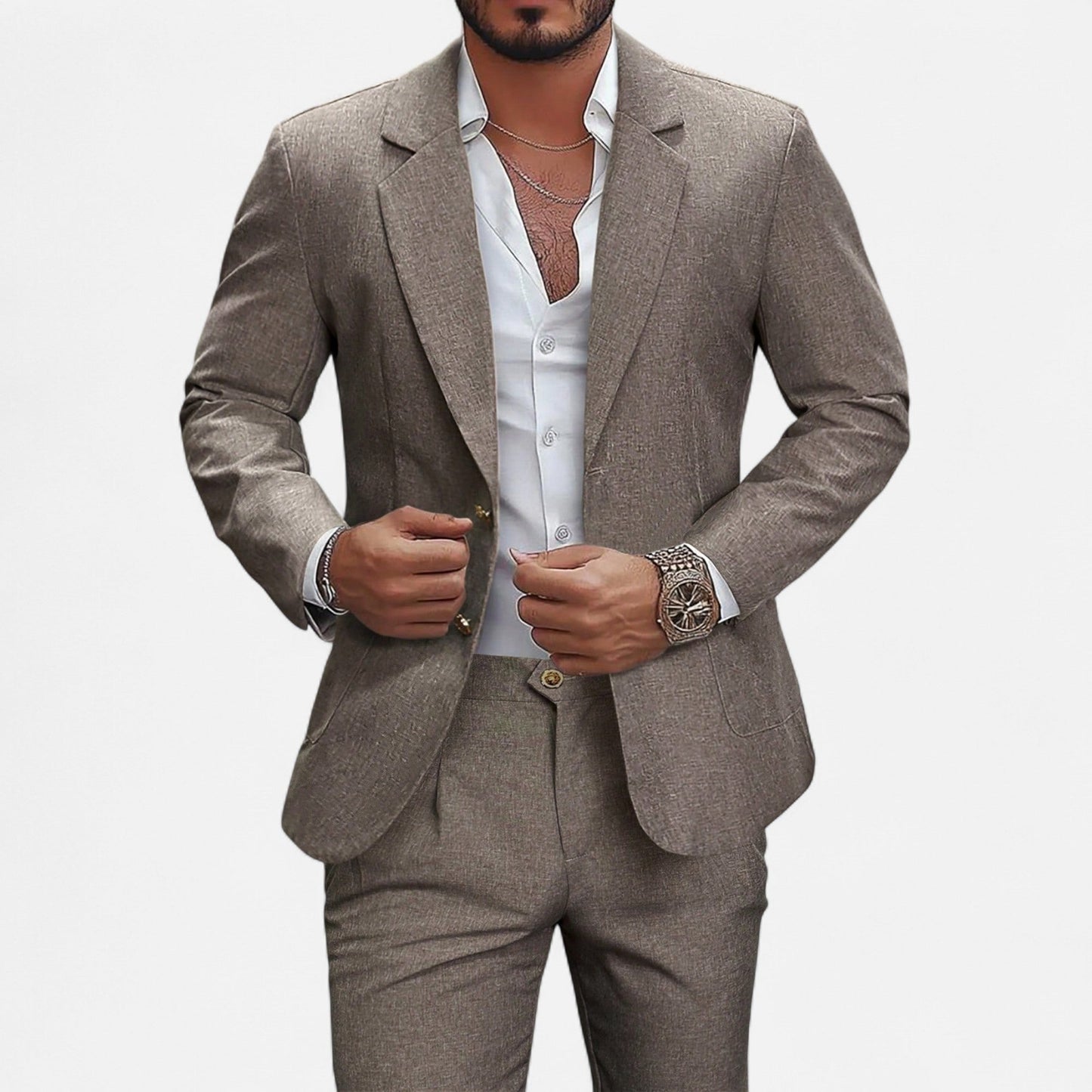 Echwear Men’s Single-Breasted Blazer & Trousers in Twill Heritage
