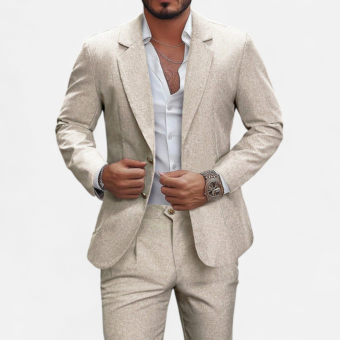 Echwear Men’s Single-Breasted Blazer & Trousers in Twill Heritage