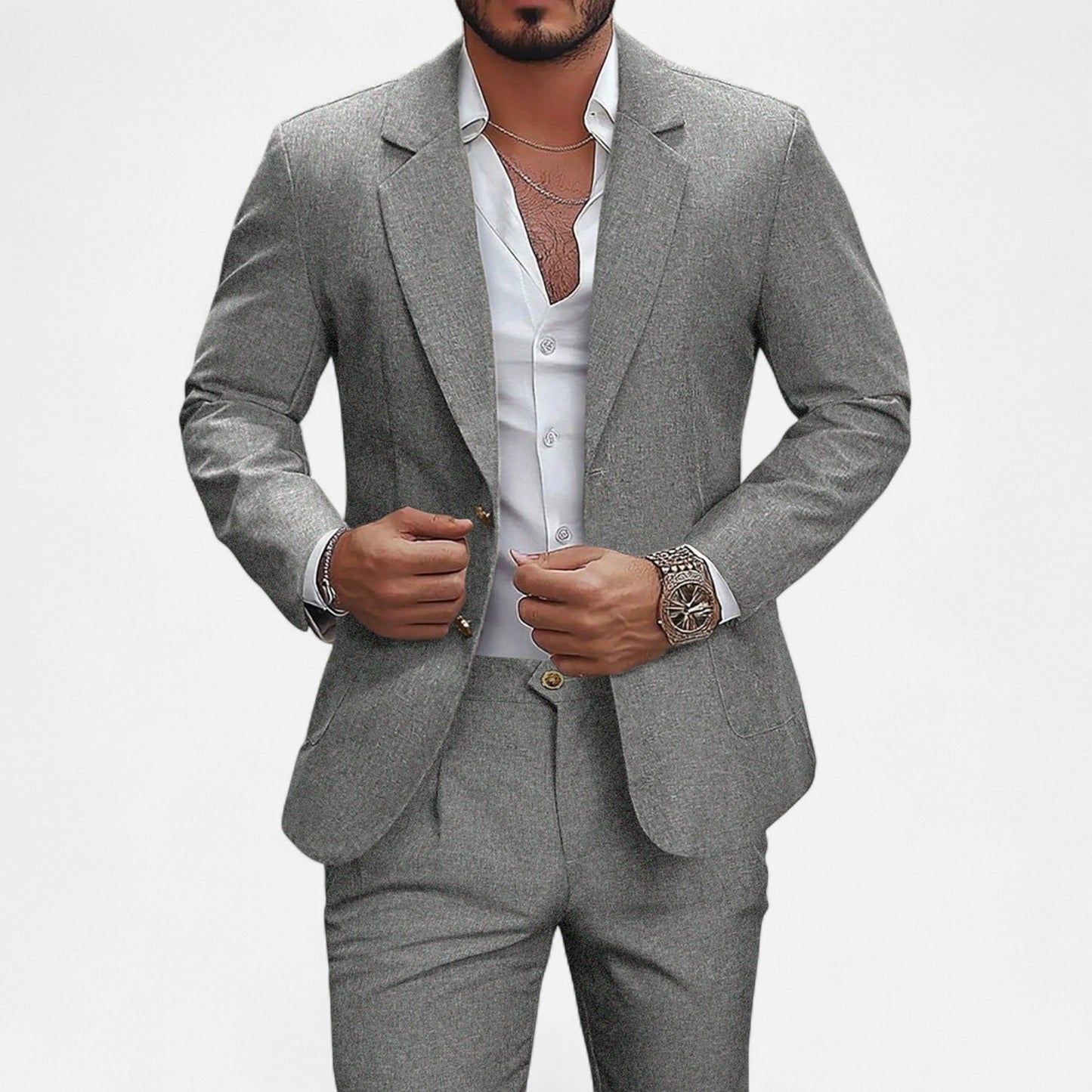 Echwear Men’s Single-Breasted Blazer & Trousers in Twill Heritage