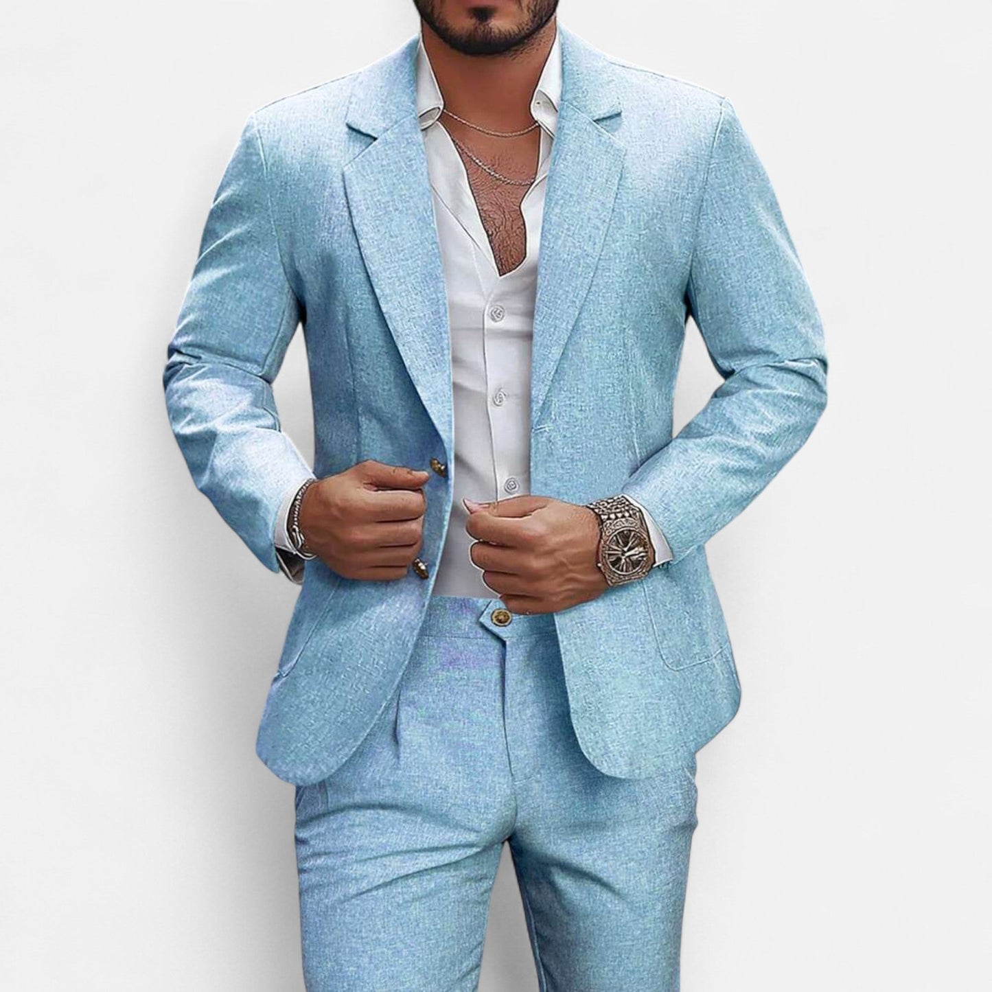 Echwear Men’s Single-Breasted Blazer & Trousers in Twill Heritage