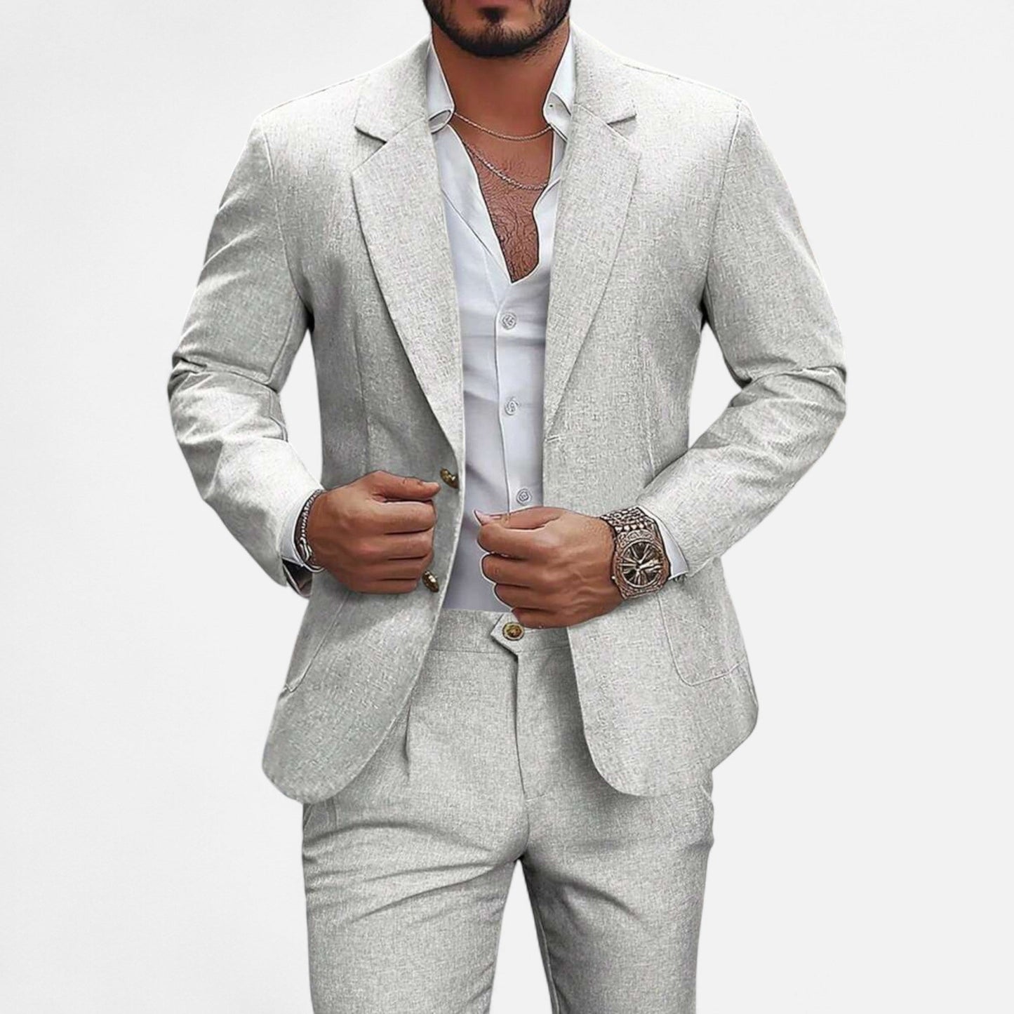 Echwear Men’s Single-Breasted Blazer & Trousers in Twill Heritage