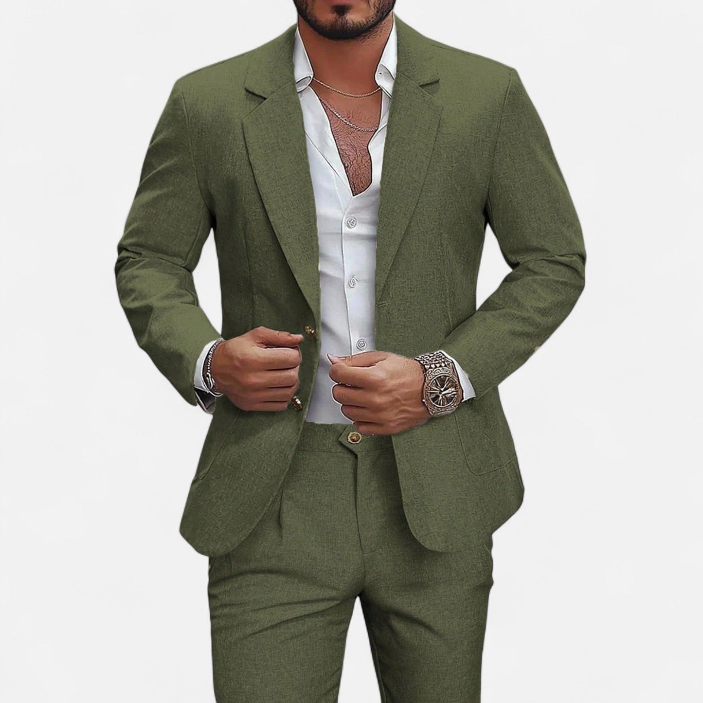 Echwear Men’s Single-Breasted Blazer & Trousers in Twill Heritage