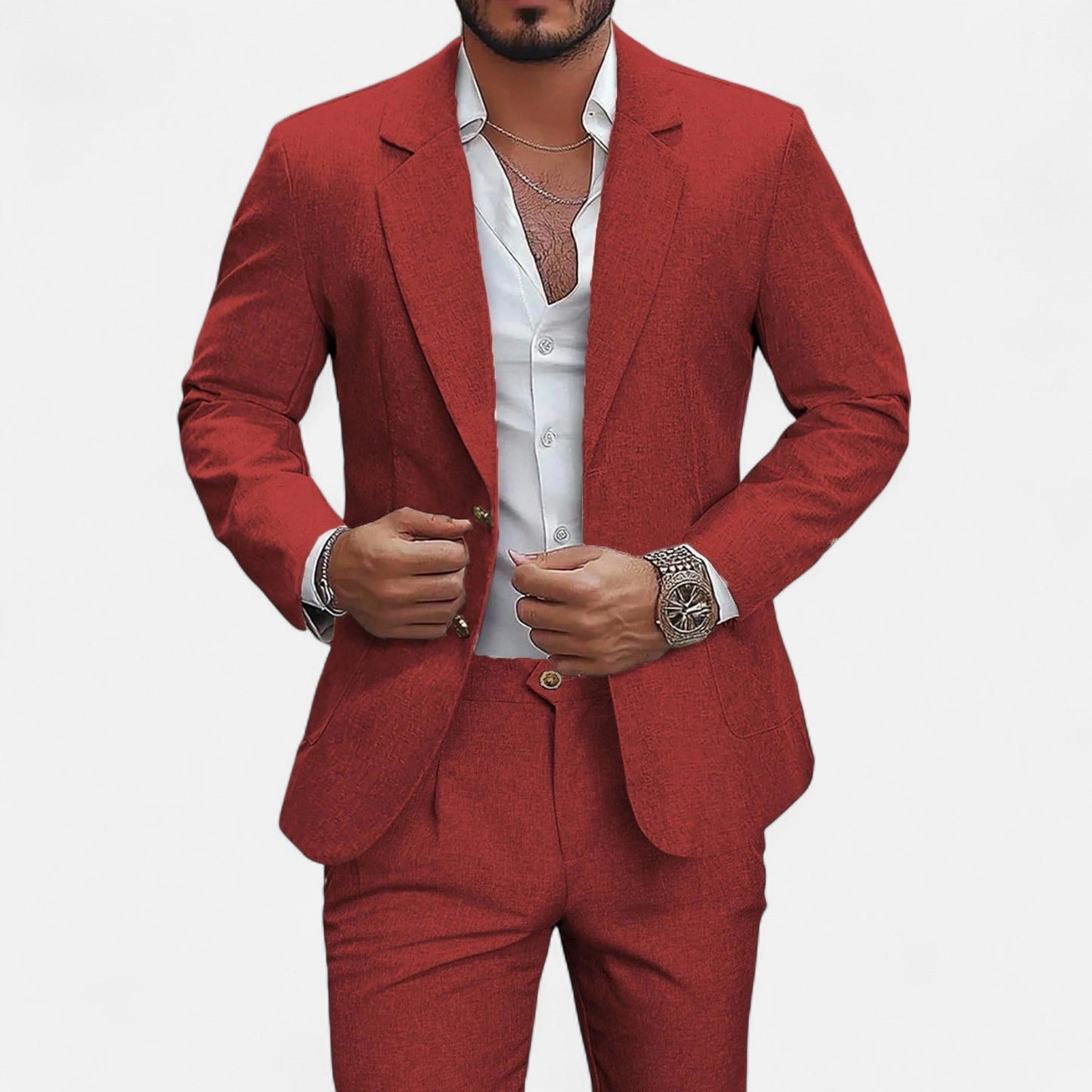 Echwear Men’s Single-Breasted Blazer & Trousers in Twill Heritage
