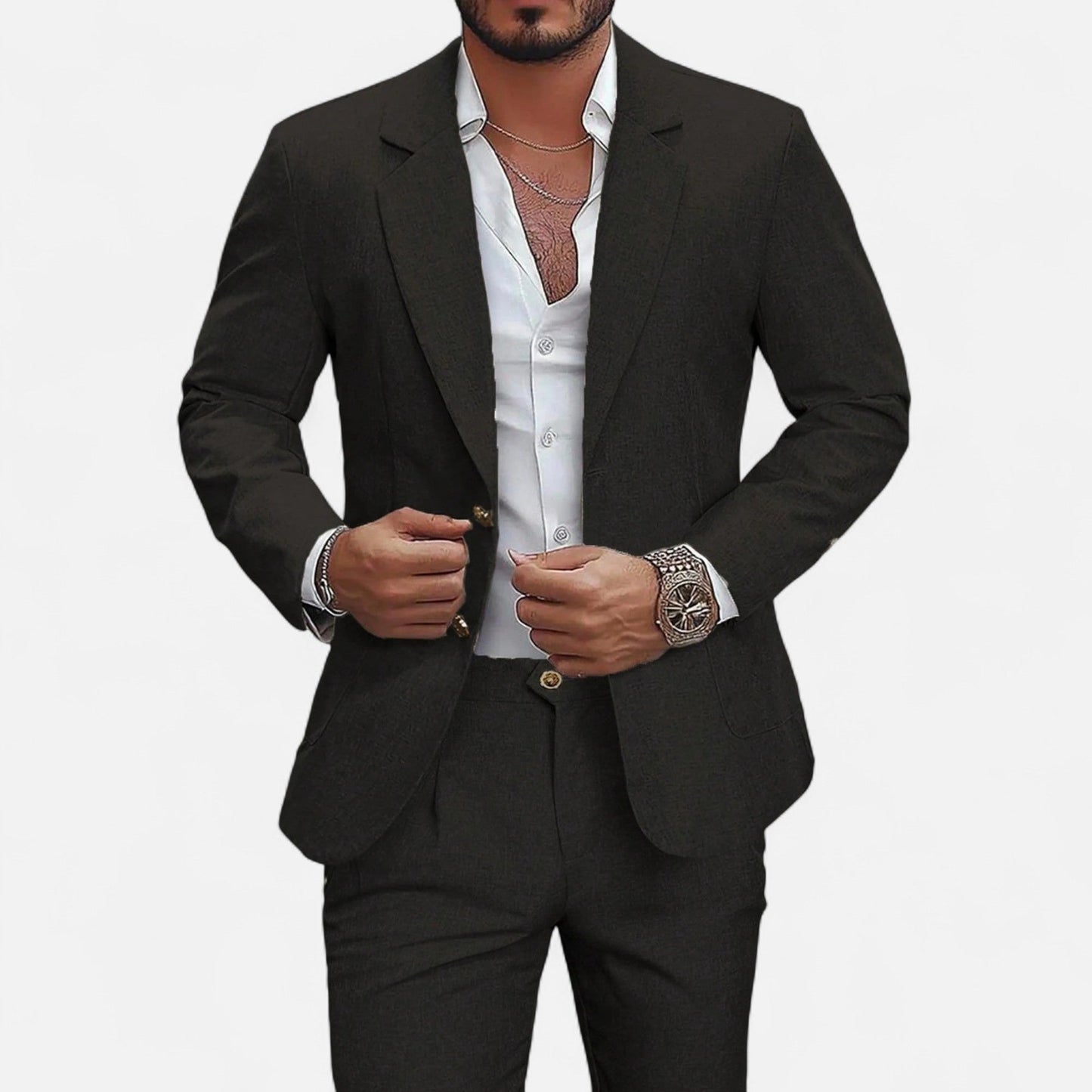 Echwear Men’s Single-Breasted Blazer & Trousers in Twill Heritage