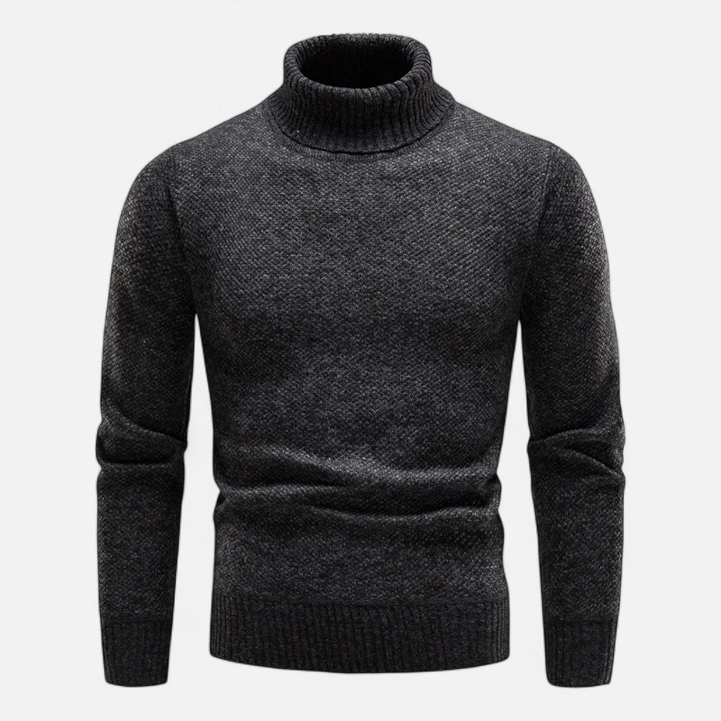 Echwear Men’s Knitted Turtleneck Sweater – Thick Winter Warmth