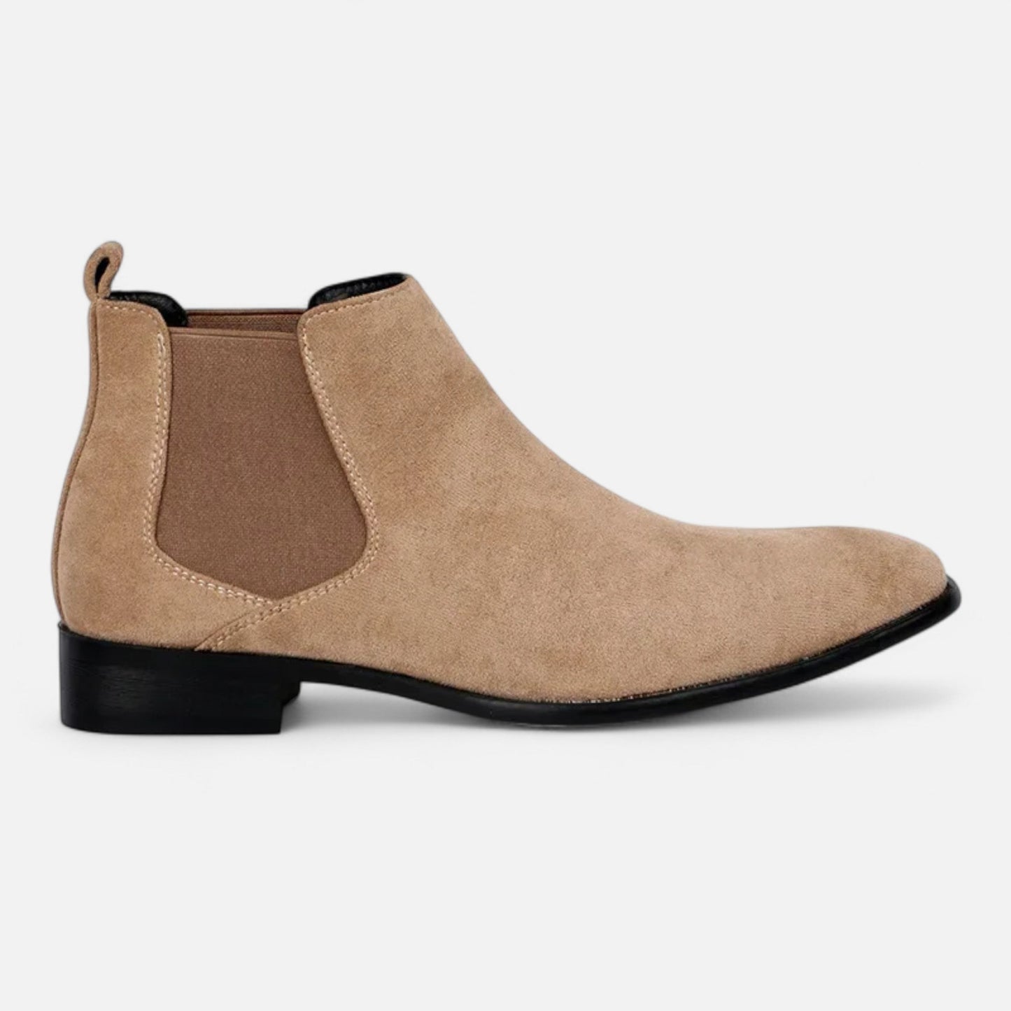 Echwear Men’s Suede Square-Toe Chelsea Boots