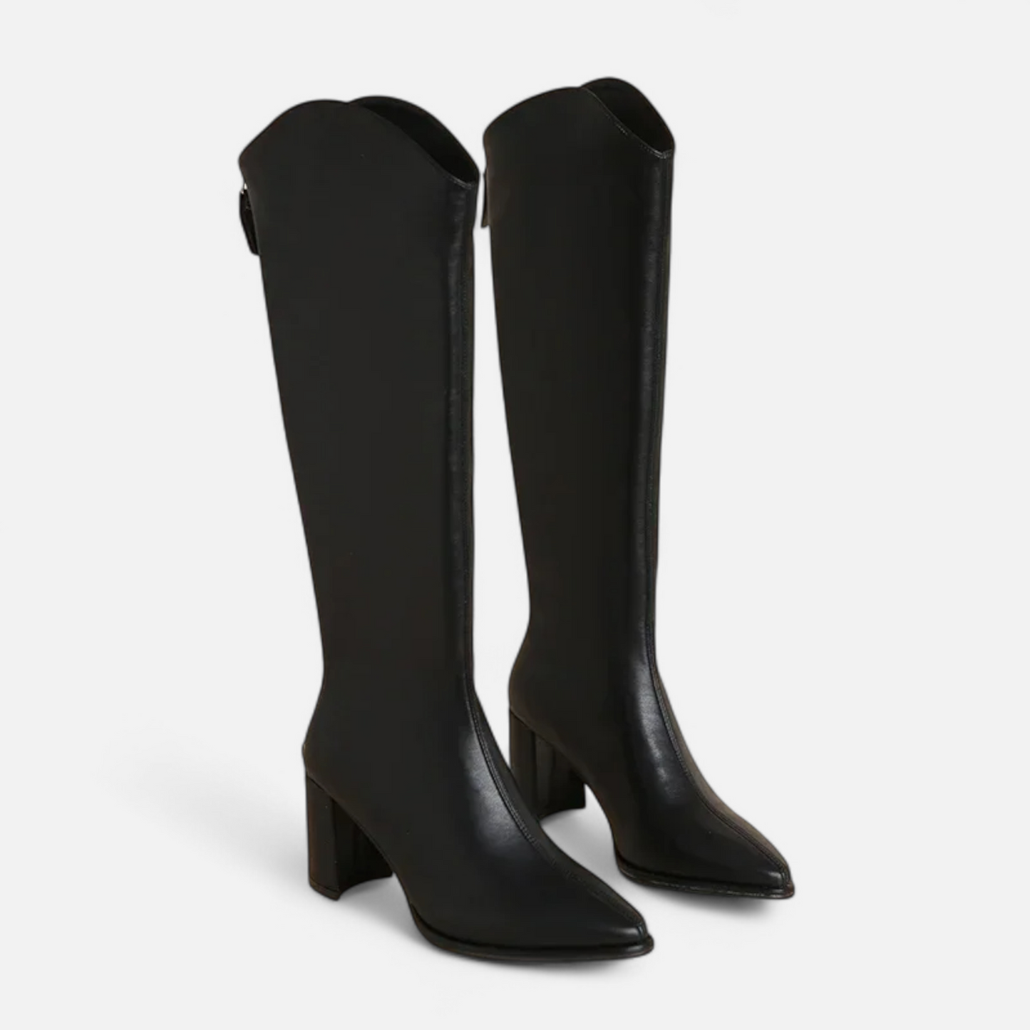 Echwear Women’s Knee-High Zip Heeled Boots