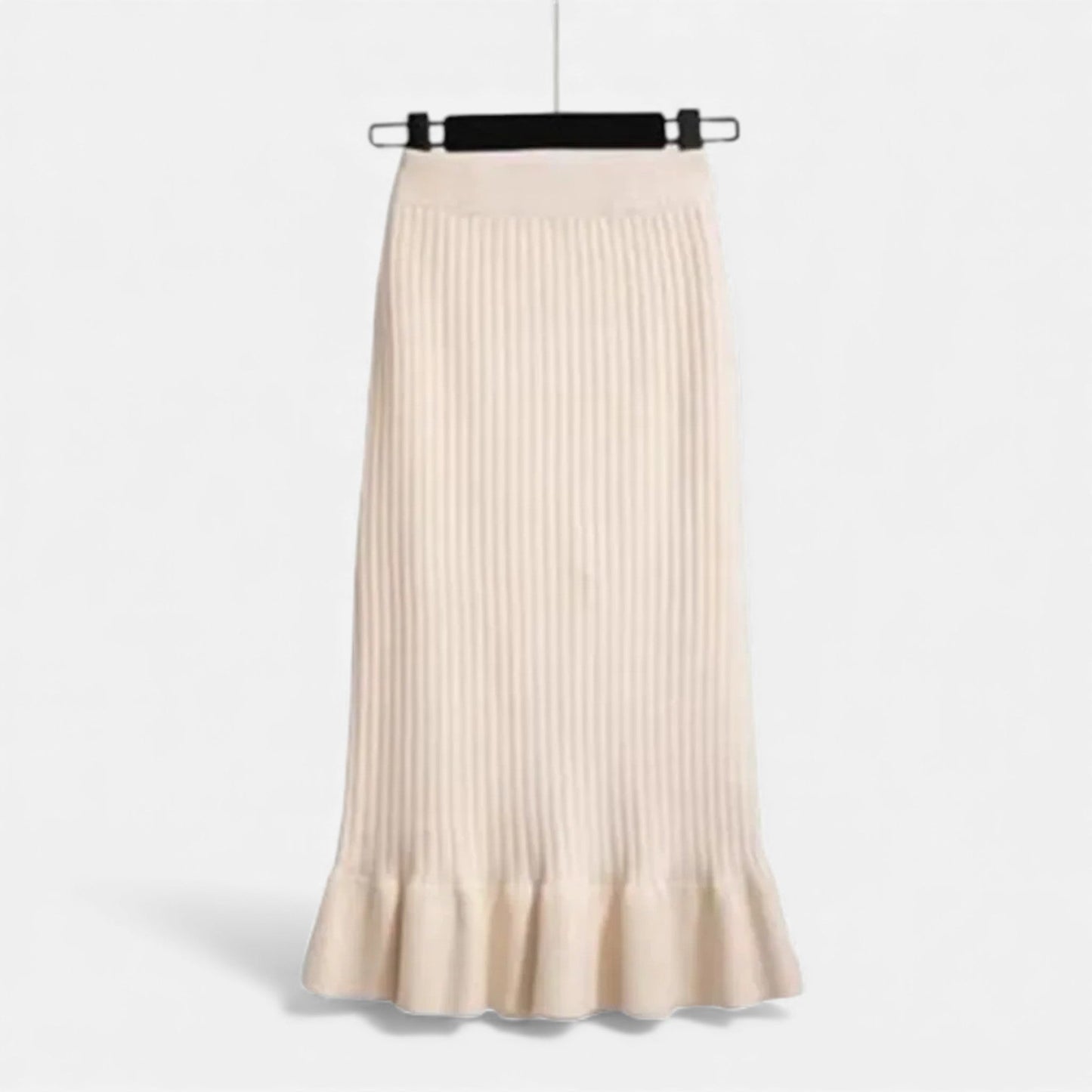 Echwear Women’s High-Waist Ribbed Knitted Skirt