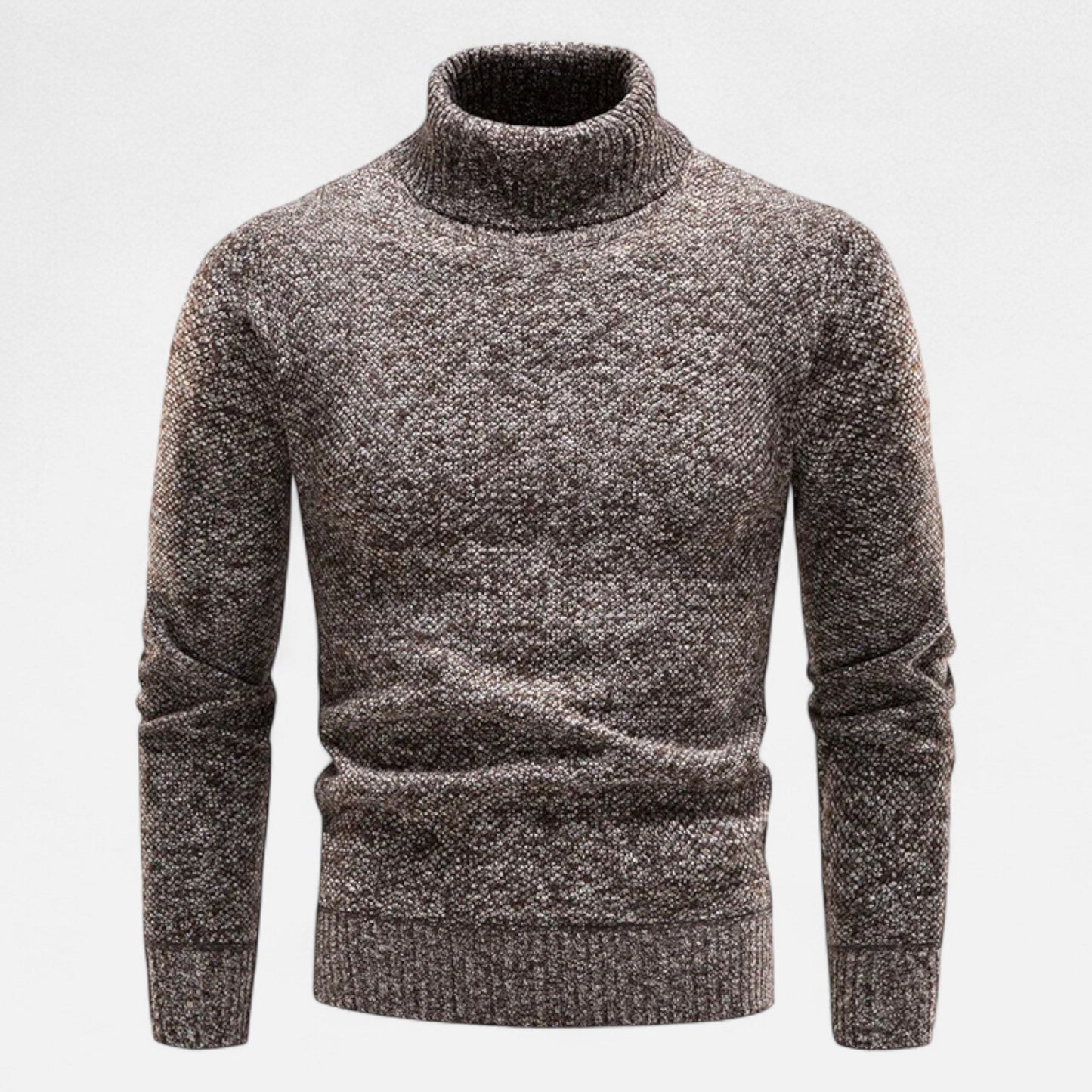 Echwear Men’s Knitted Turtleneck Sweater – Thick Winter Warmth