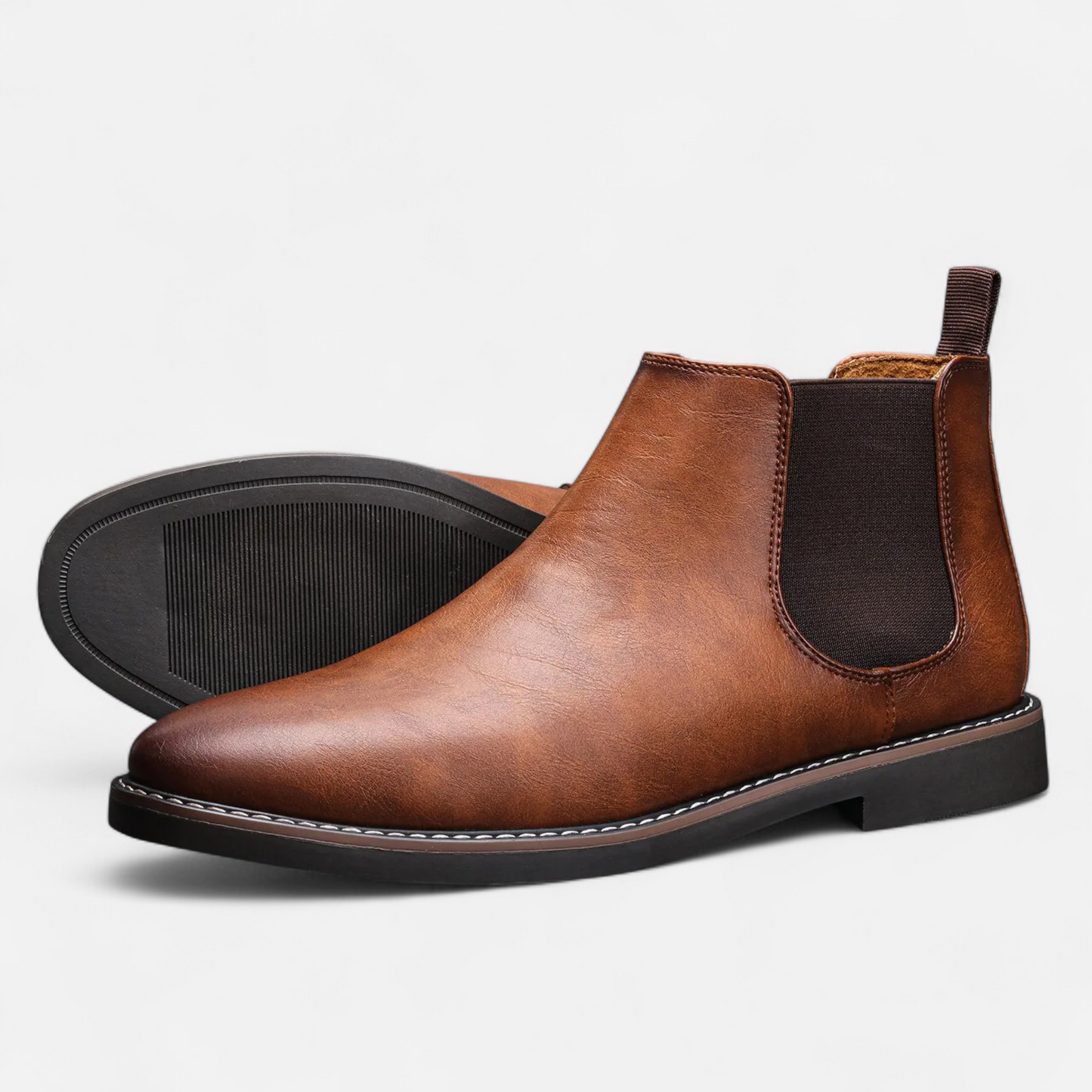 Echwear Men’s Retro Leather Chelsea Boots