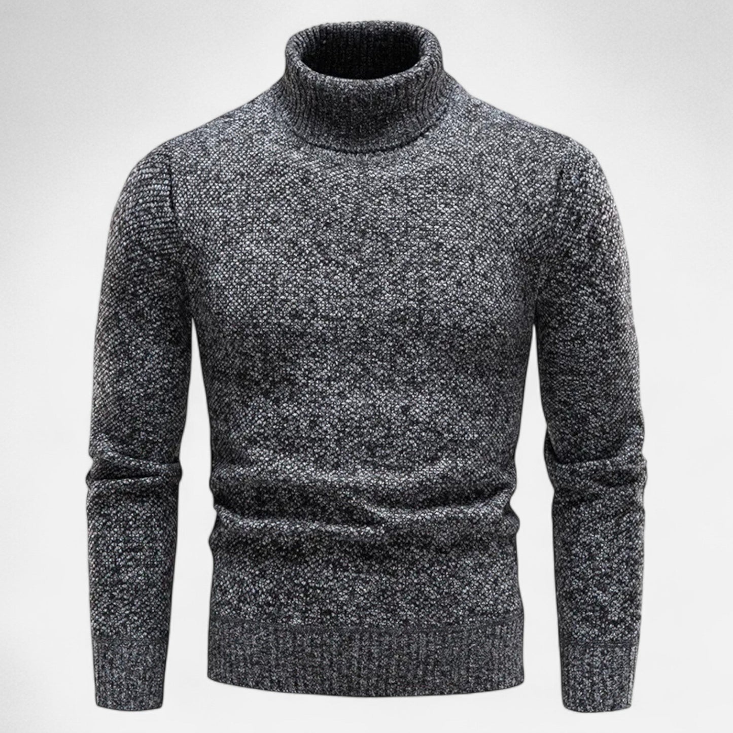 Echwear Men’s Knitted Turtleneck Sweater – Thick Winter Warmth