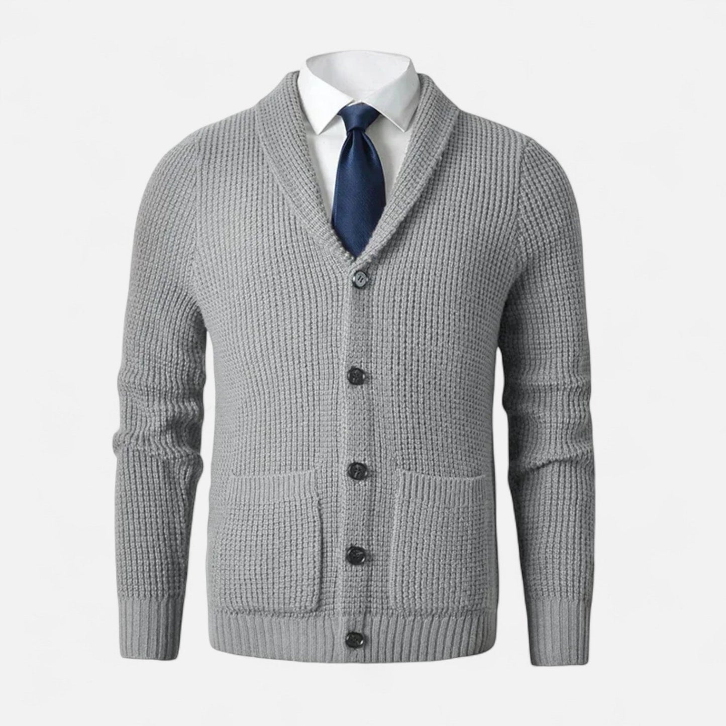 Echwear Men’s Button-Up Premium Wool Cardigan – Classic Slim Fit Style