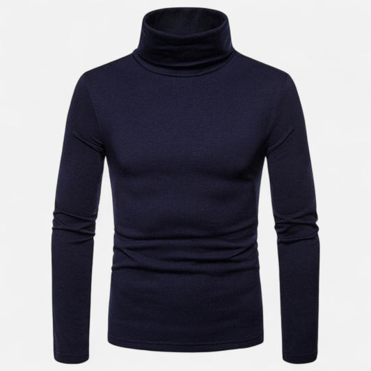 Echwear Men’s Slim Fit Turtleneck Sweater – Autumn Winter Stretch