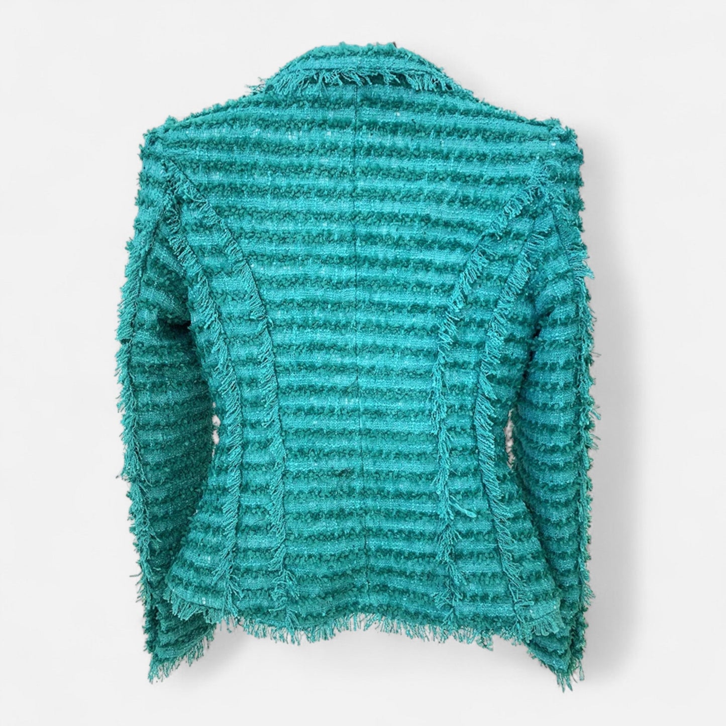 Echwear Women’s Tweed Blazer – Slim Fit with Tassel Fringe