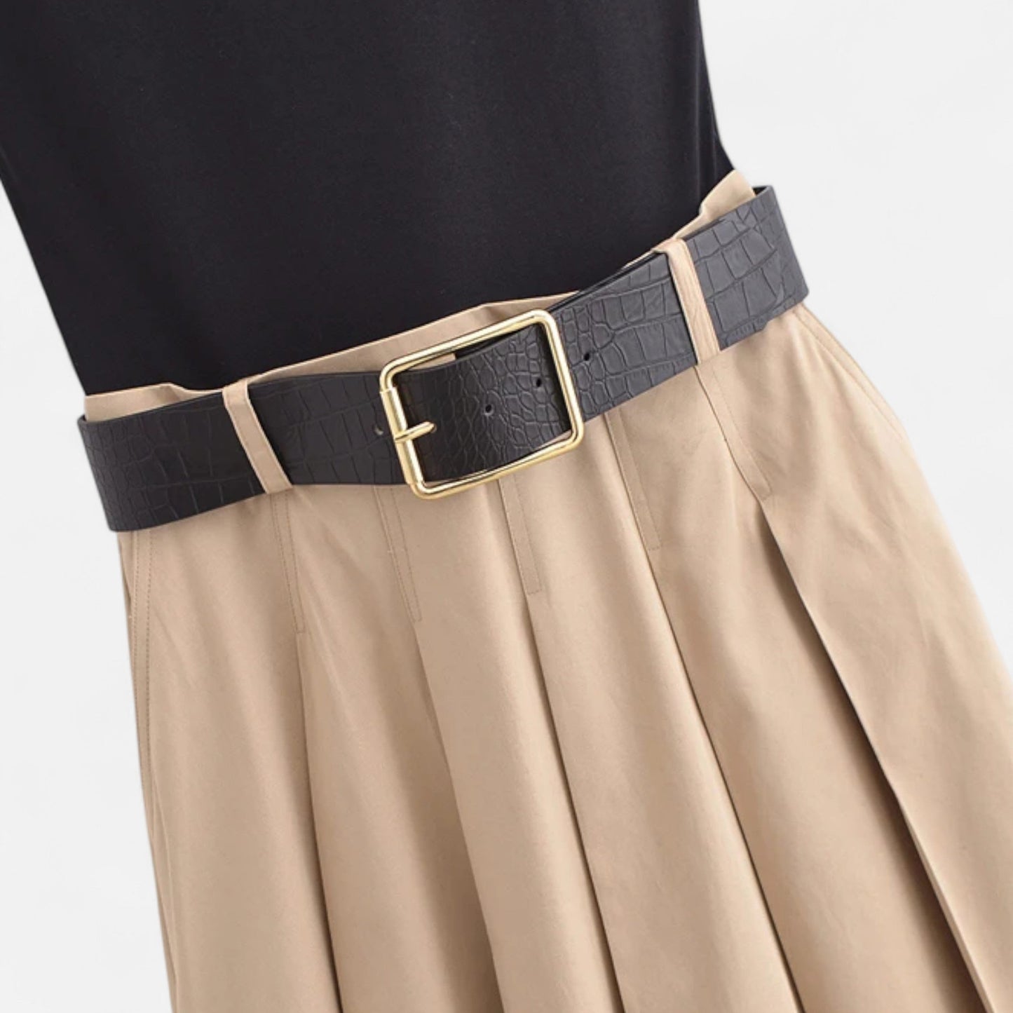 Echwear Women’s Pleated Knitted Midi Dress