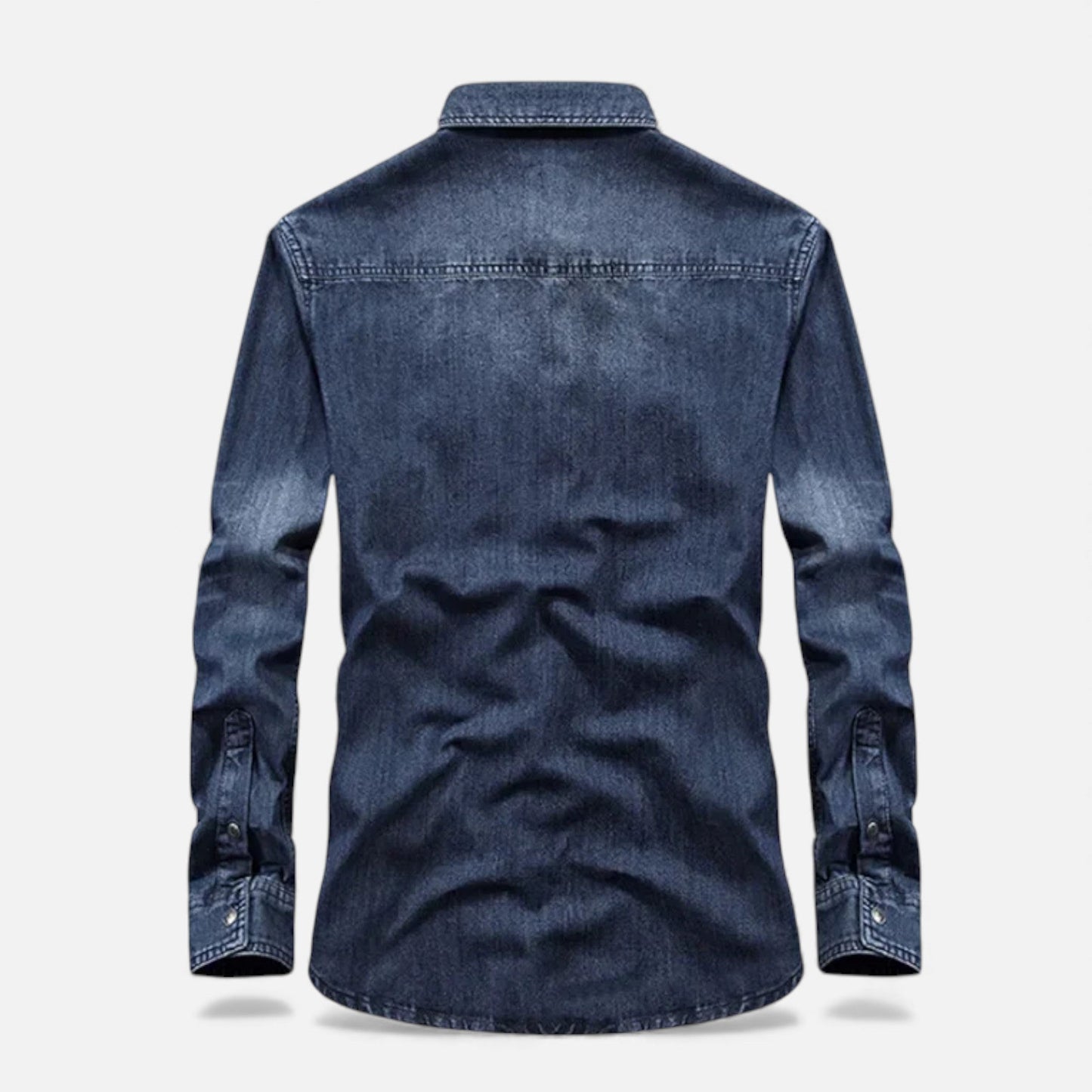 Echwear Men’s Loose-Fit Denim Shirt for Autumn/Winter