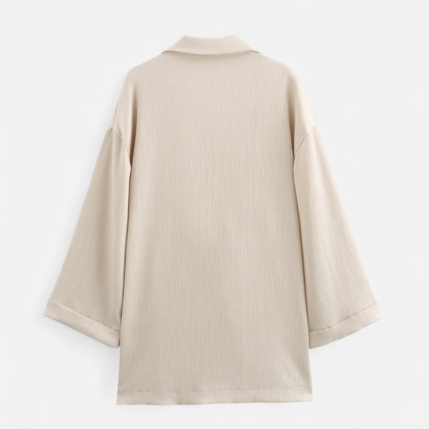 Echwear Women’s Wrinkled Suit Jacket & Pants Set – Sculpted Autumn Elegance