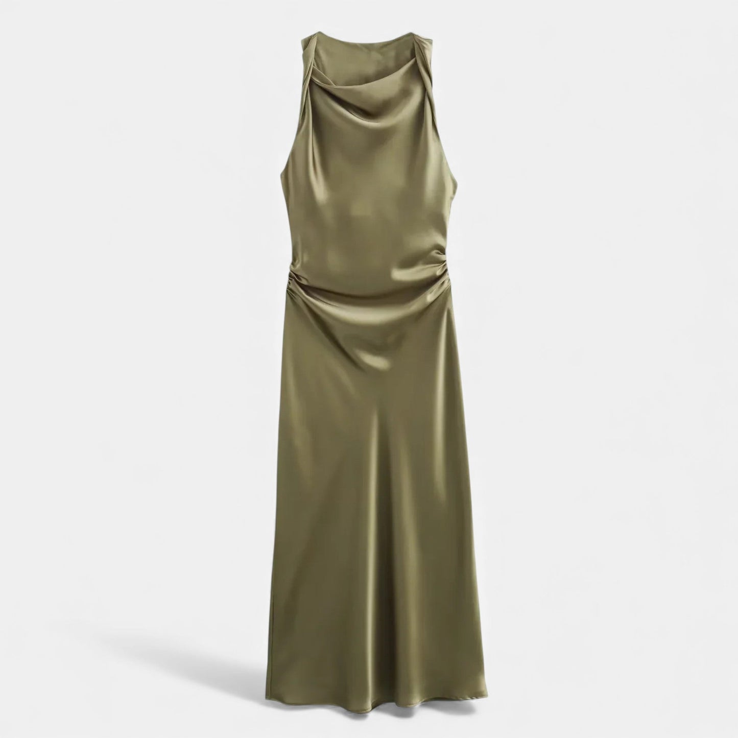 Echwear Women’s Satin Slip Midi Dress