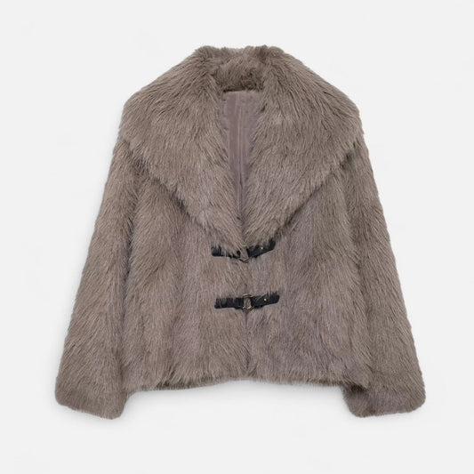 Echwear Women’s Faux Fur Coat – Winter Street Elegance