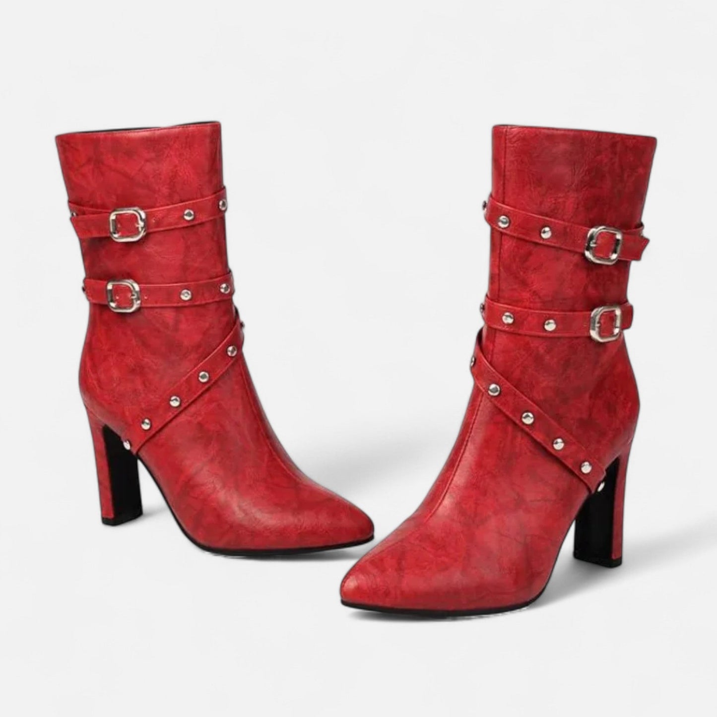 Echwear Women’s Leather Ankle Boots – Winter Luxe Pointed Toe