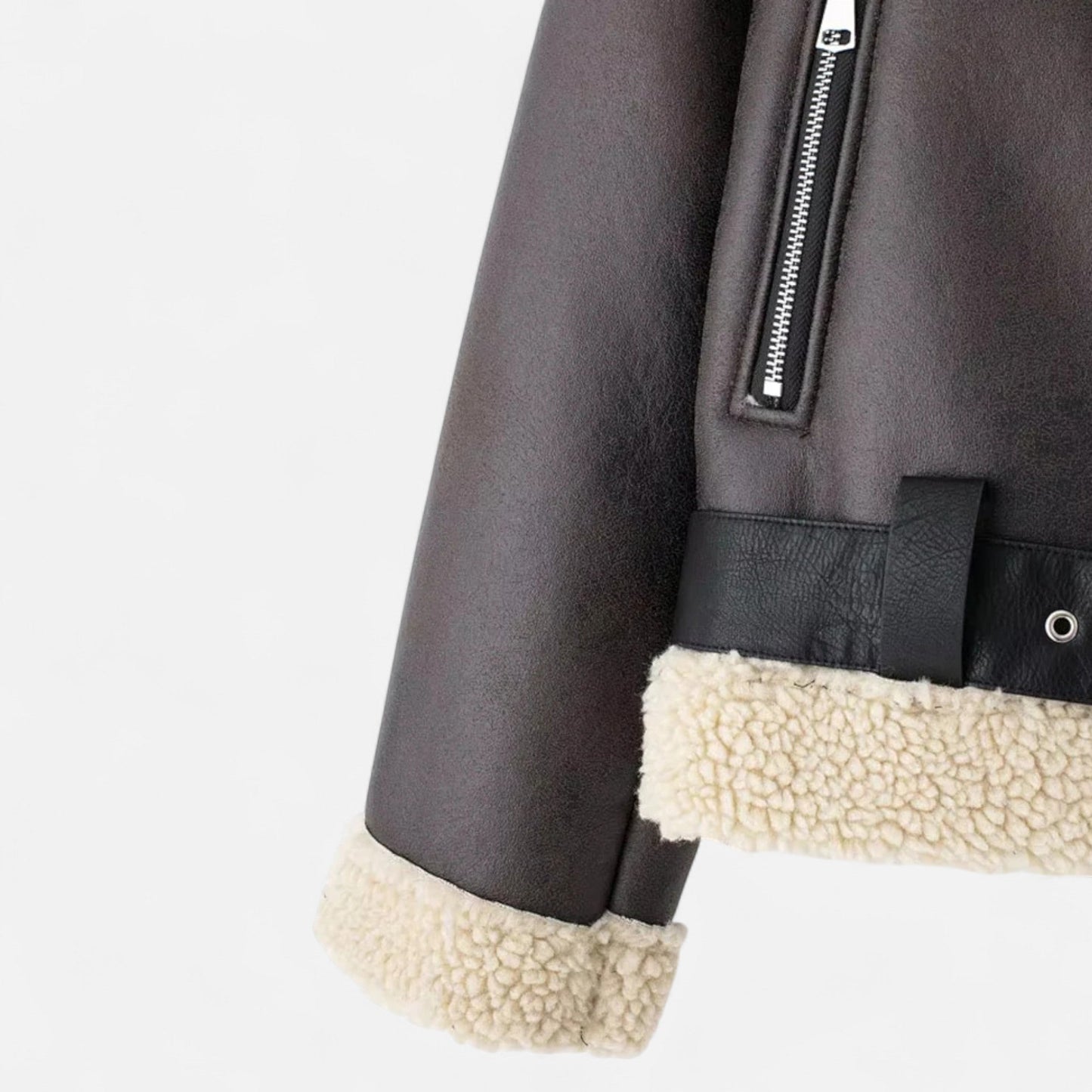 Echwear Women’s Autumn Belted Leather Jacket