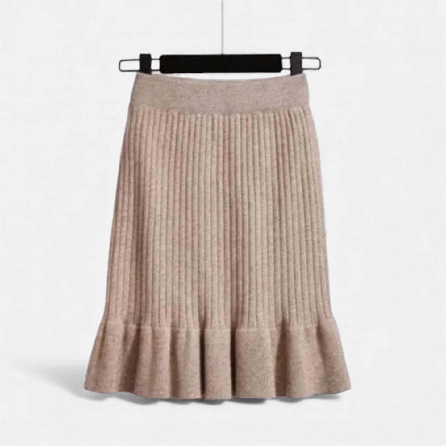 Echwear Women’s High-Waist Ribbed Knitted Skirt