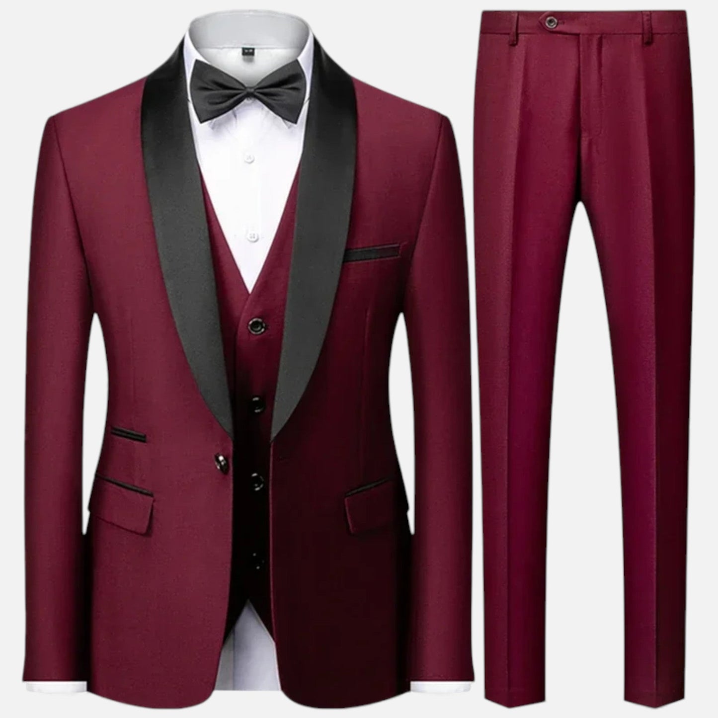 Echwear Men’s Three-Piece Wedding & Party Suit