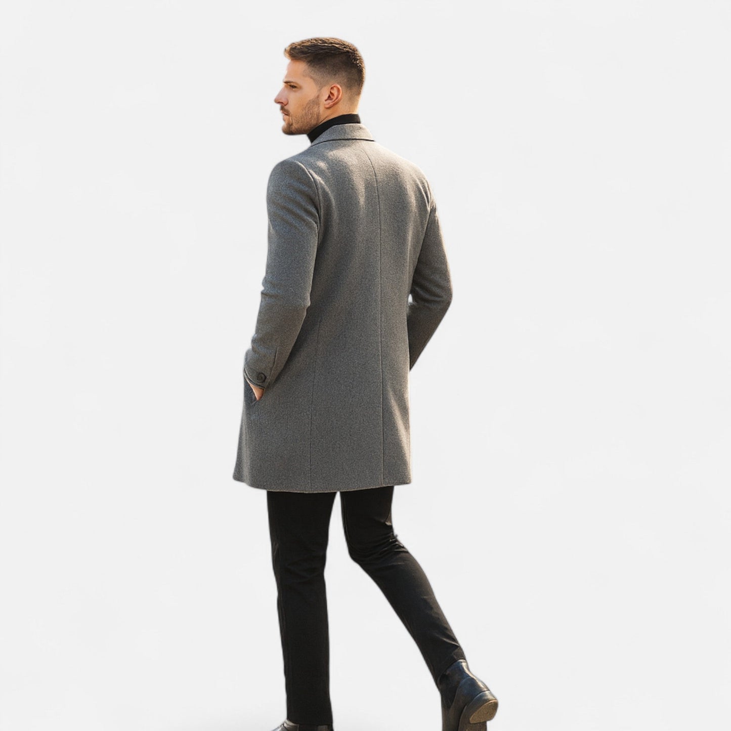 Echwear Men’s Classic Wool Overcoat