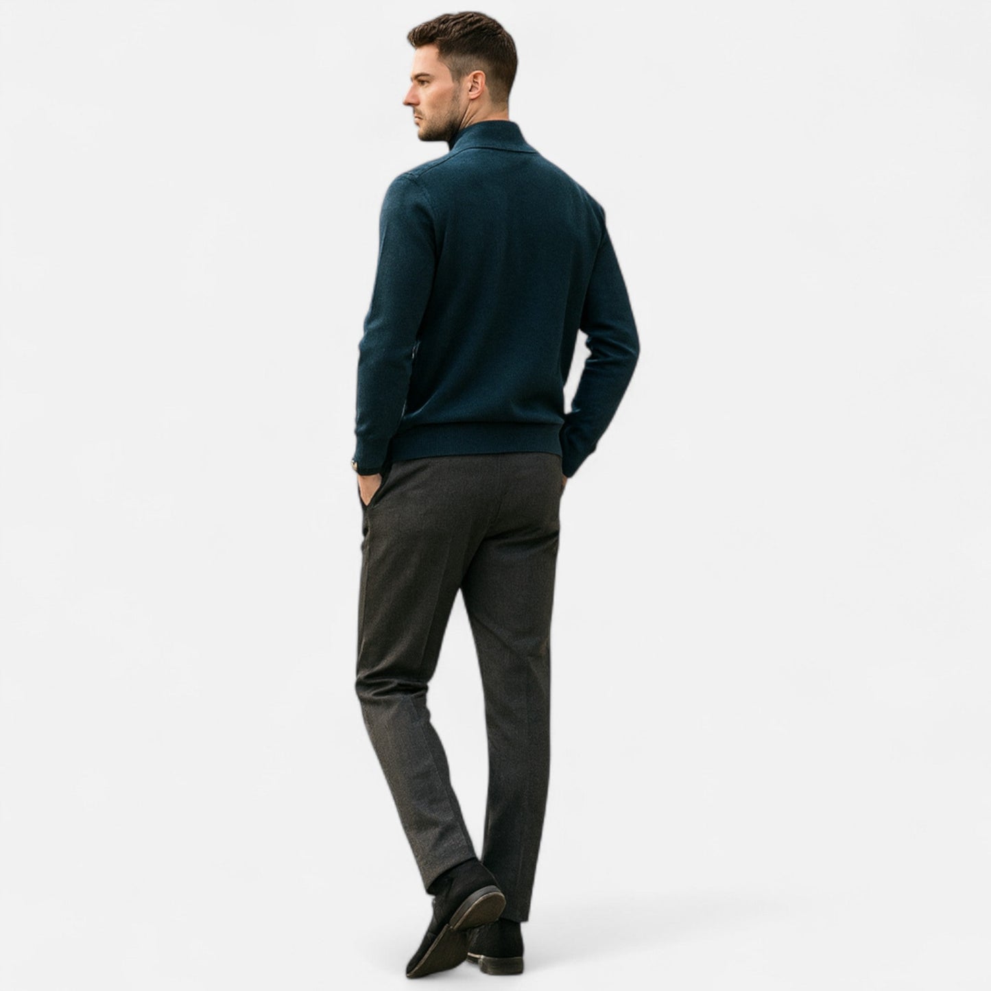 Echwear Men’s Merino Wool Half-Zip Sweater