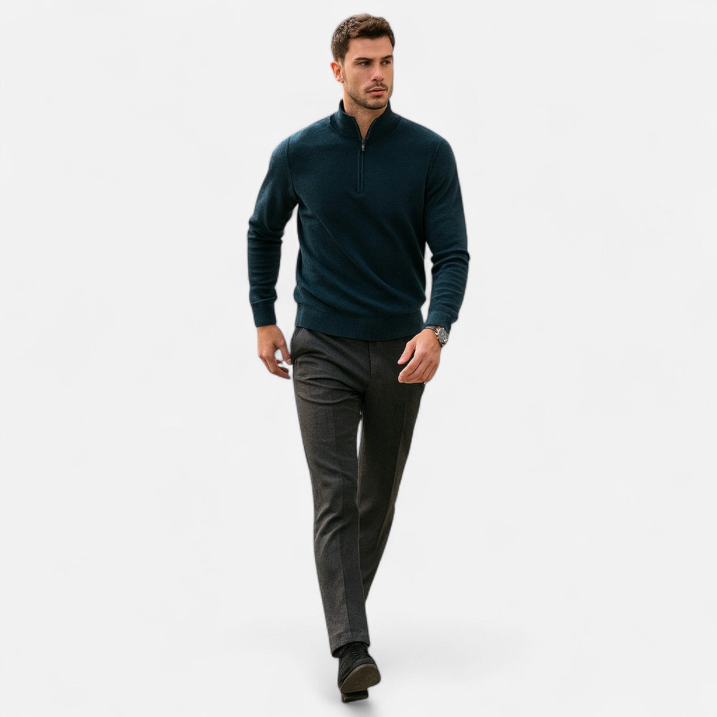 Echwear Men’s Merino Wool Half-Zip Sweater