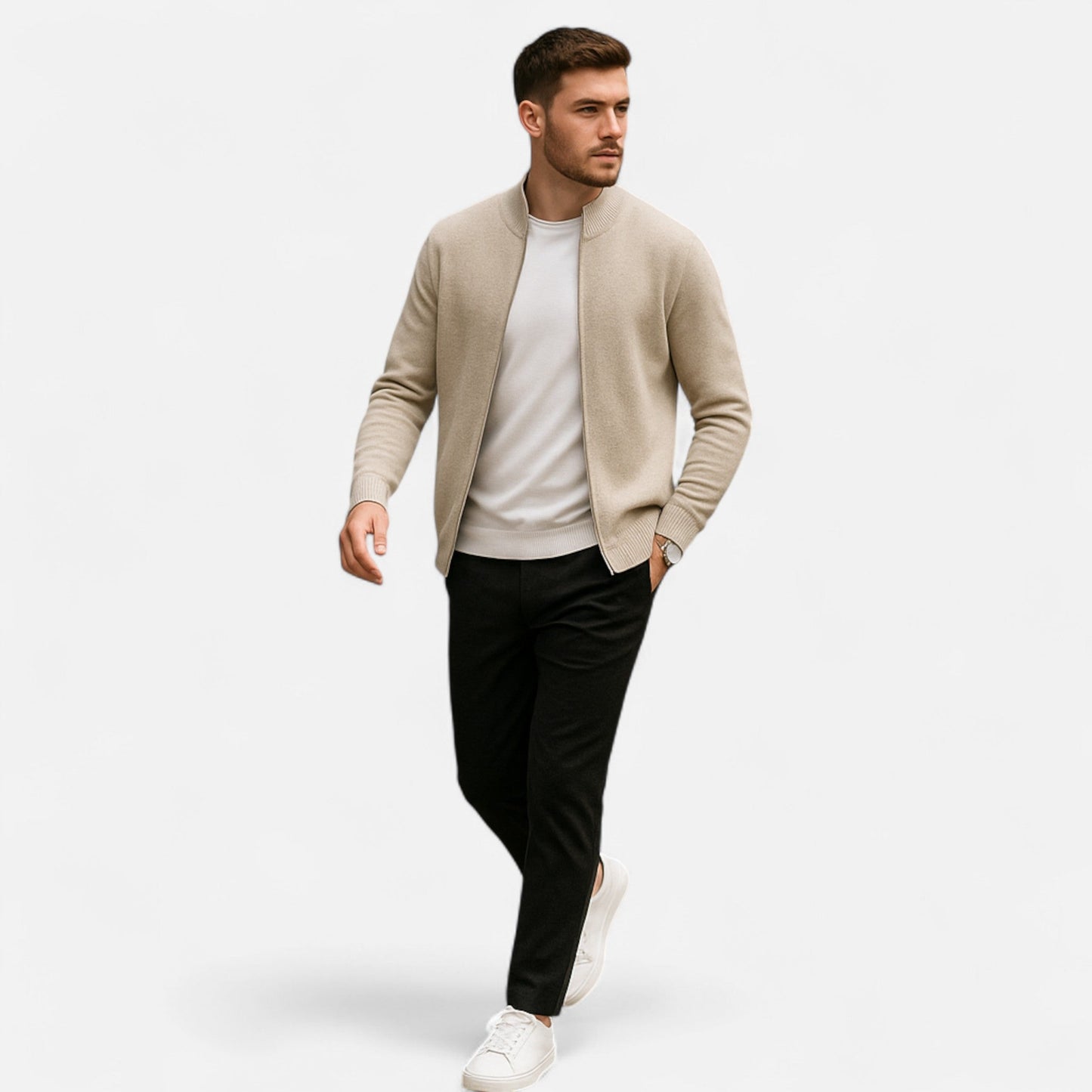 Echwear Men’s Merino Wool Zip Sweater