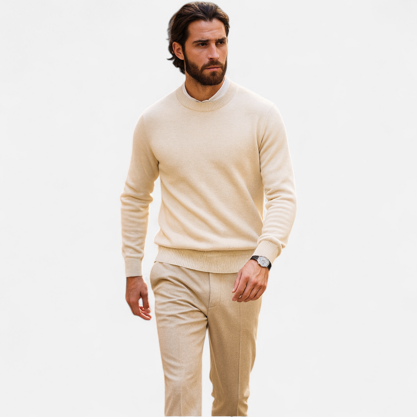Echwear Men’s Loose-Fit Cashmere Wool Jumper