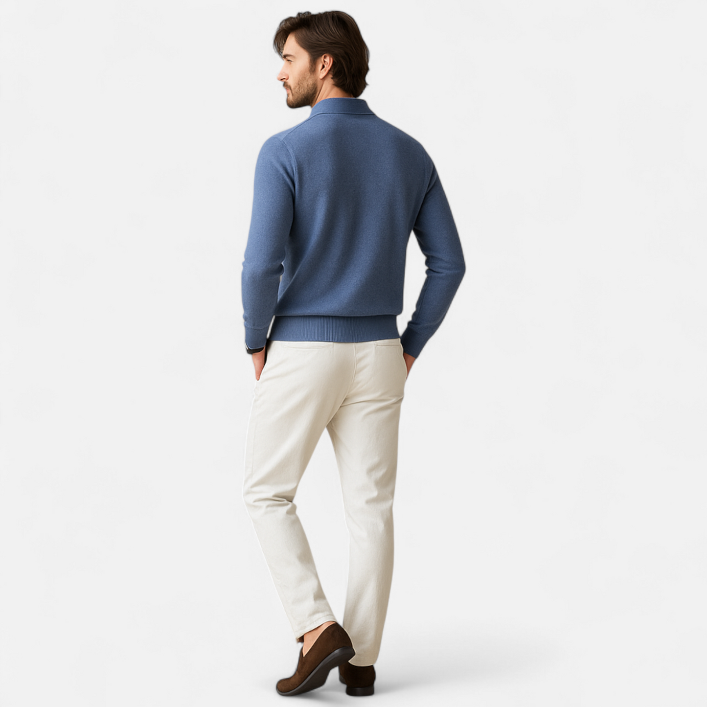 Echwear Men’s Merino Wool Polo Sweater
