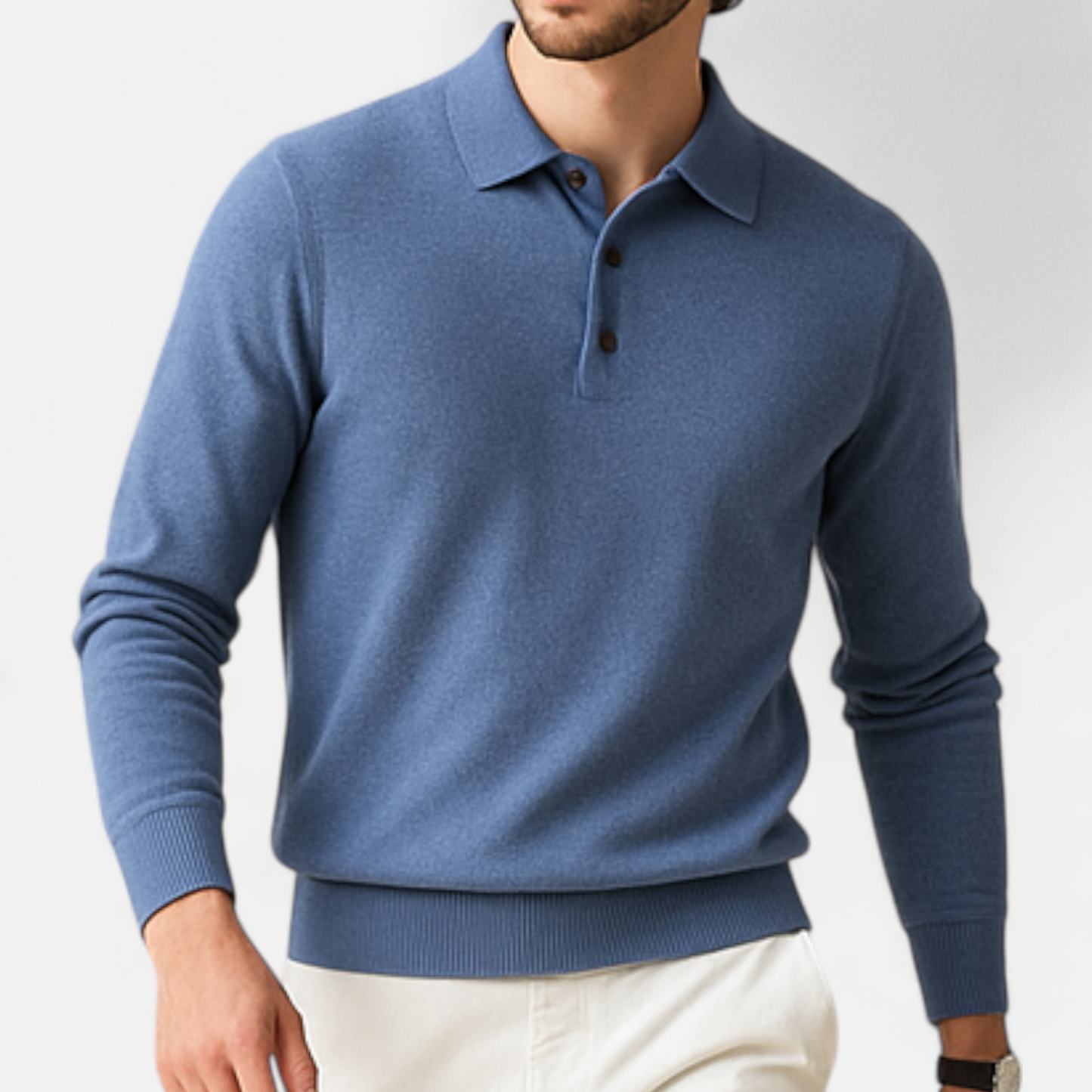 Echwear Men’s Merino Wool Polo Sweater
