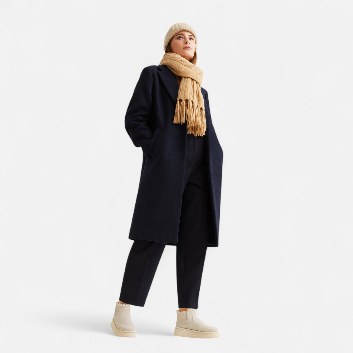 Echwear Women’s Short Plush Platform Ankle Boots