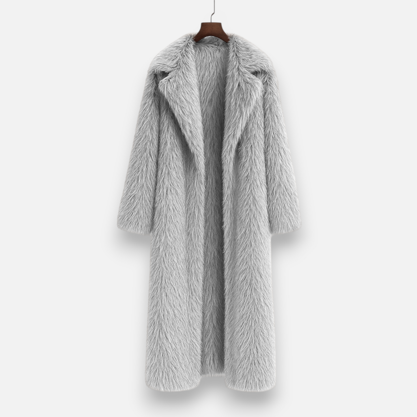 Echwear Women’s Long Faux Fur Overcoat
