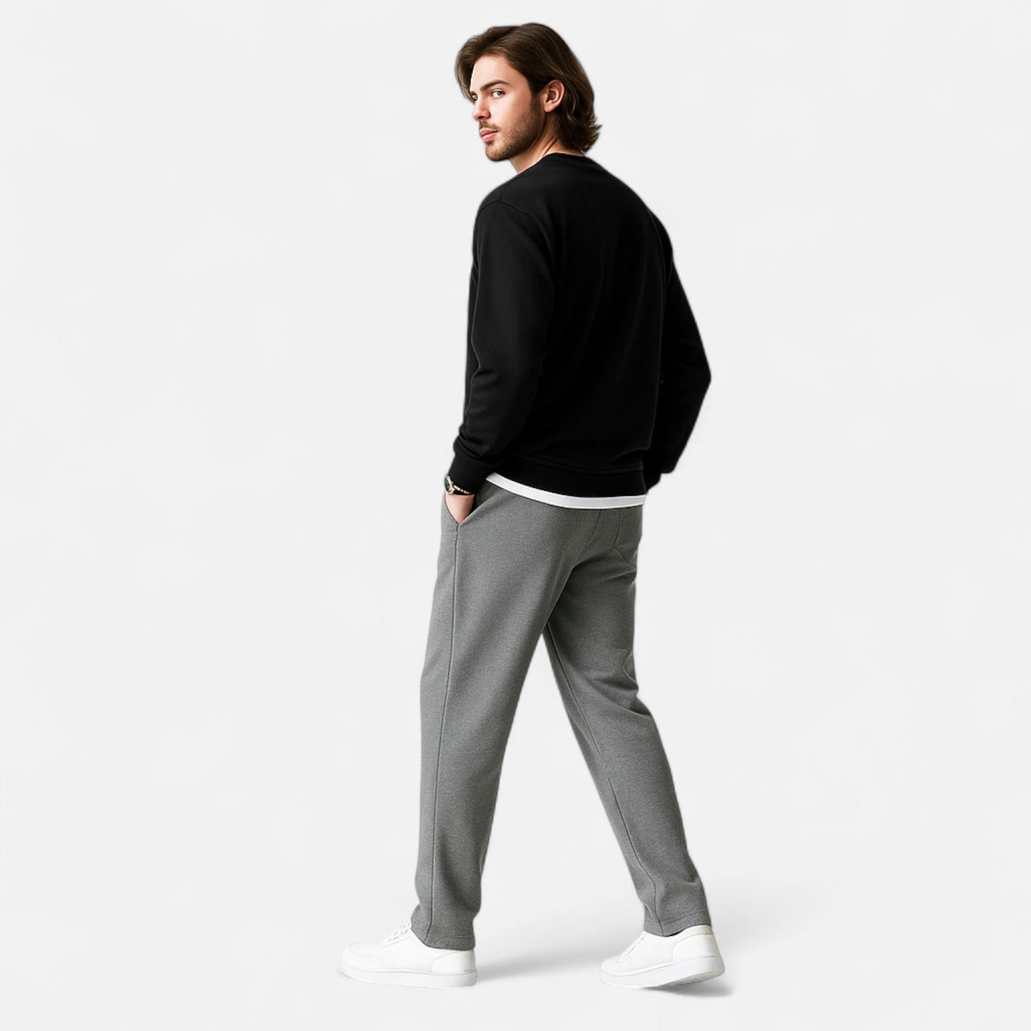 Echwear Men’s Wide-Leg Cotton Jogger Pants
