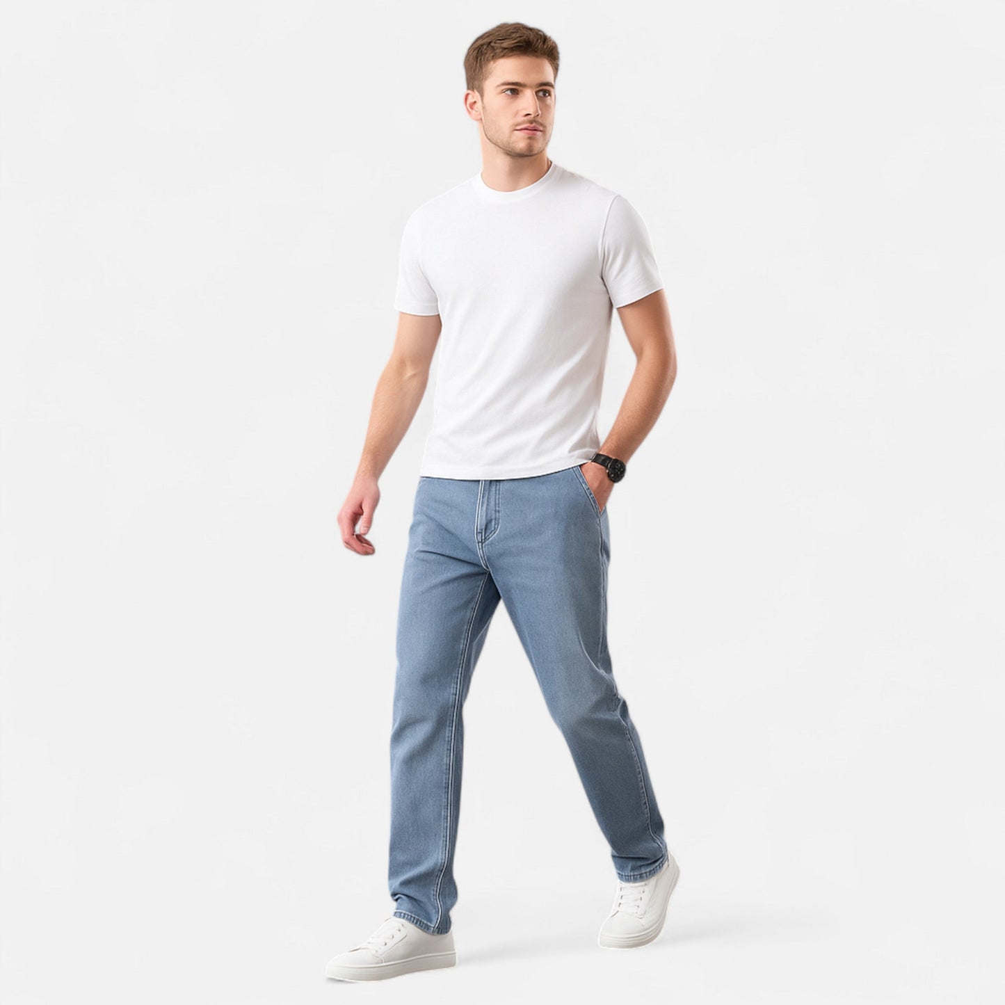 Echwear Men’s Straight-Leg Lyocell Denim Jeans