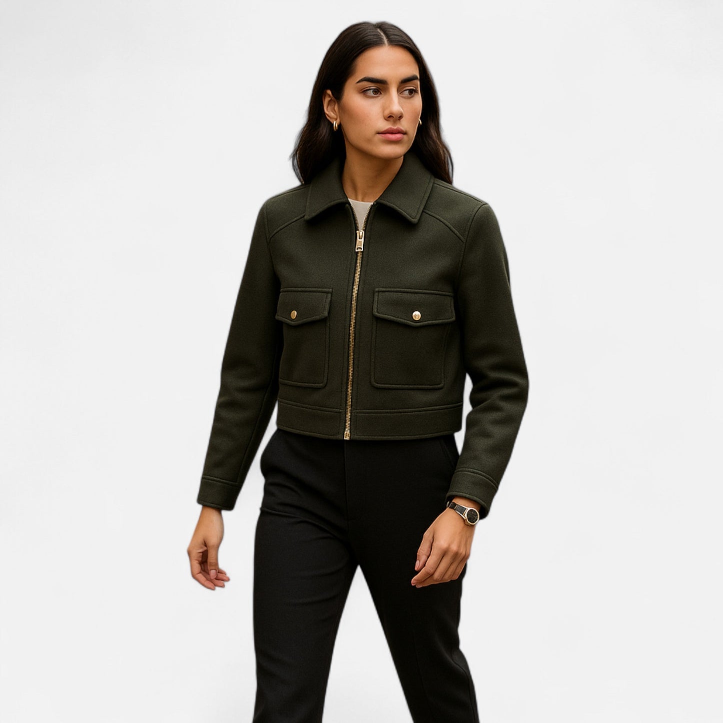 Echwear Women’s Elegant Winter Zip Jacket