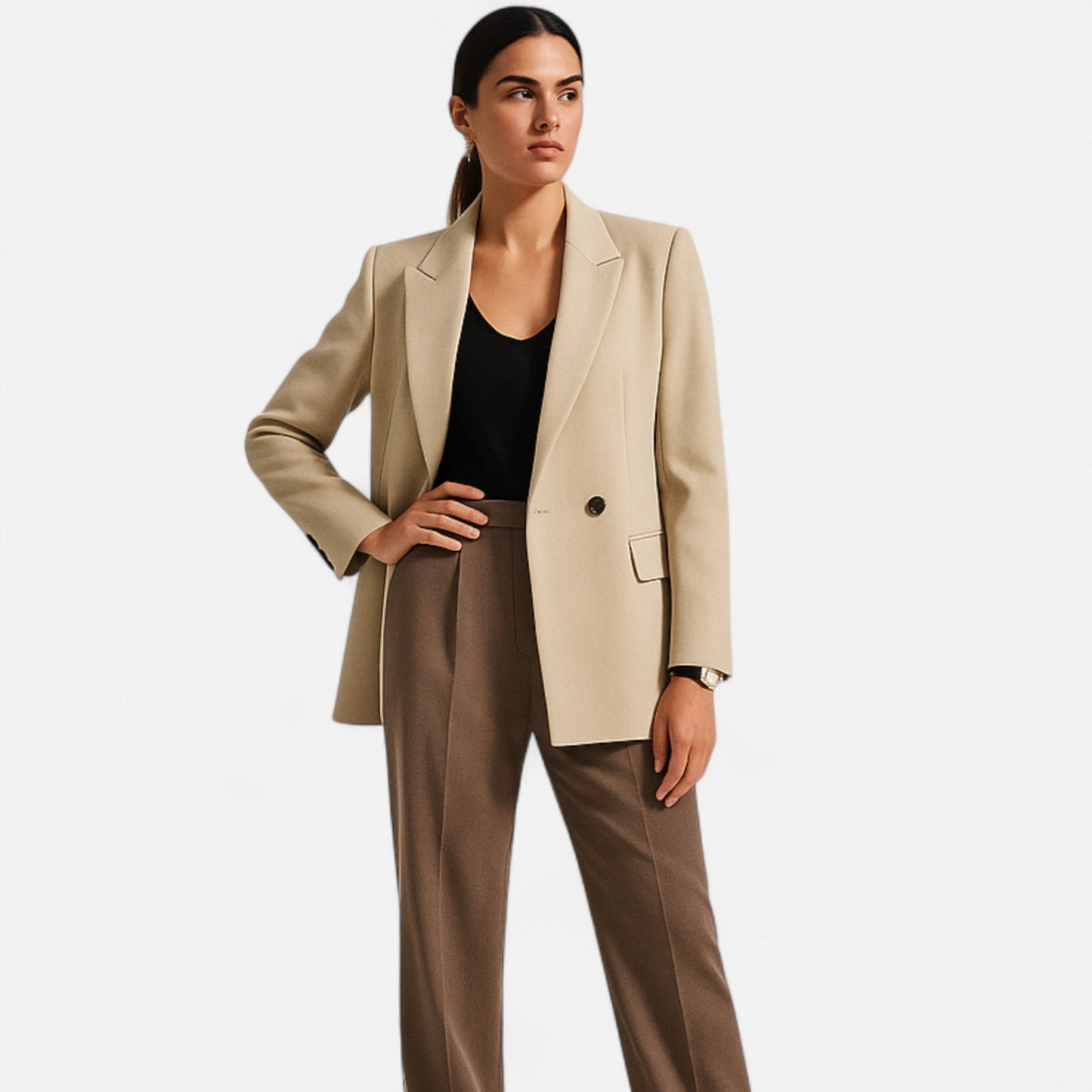 Echwear Women’s Double-Breasted Vintage Blazer